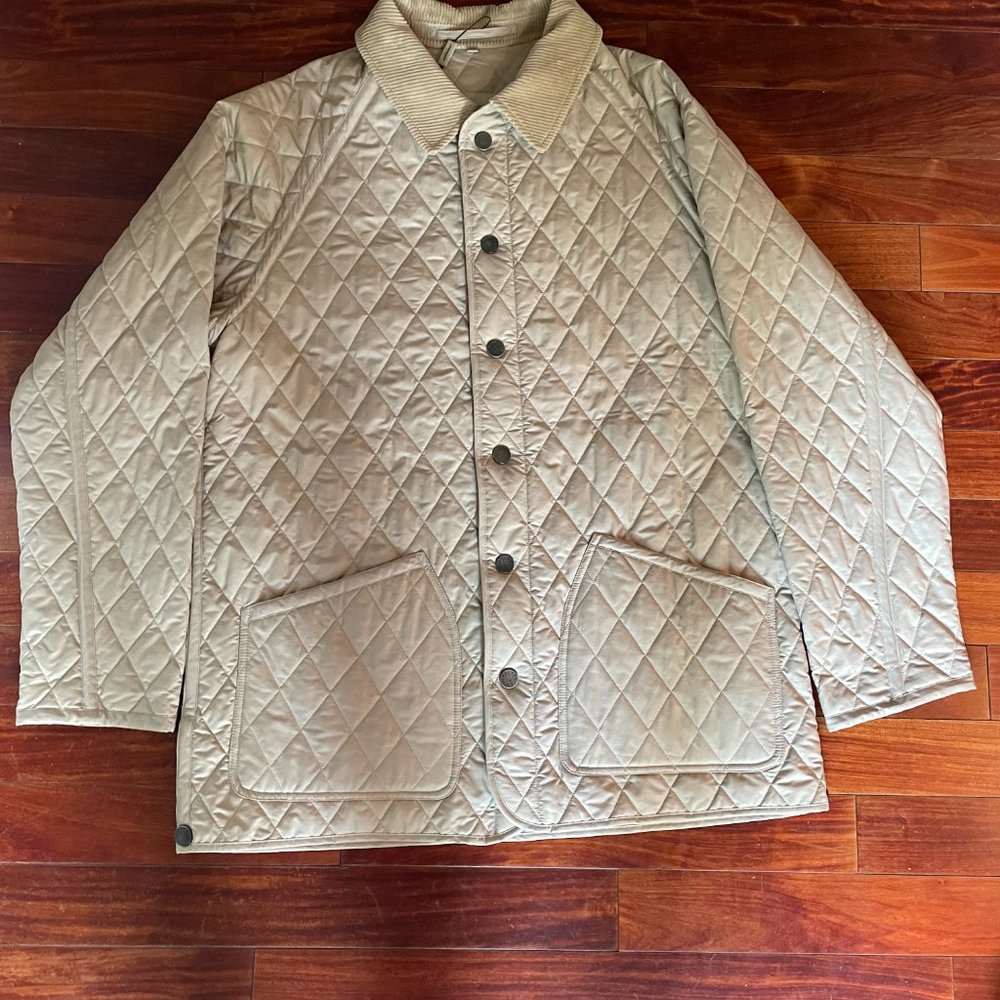 Burberry Corduroy Collar Diamond Quilted Barn Jacket